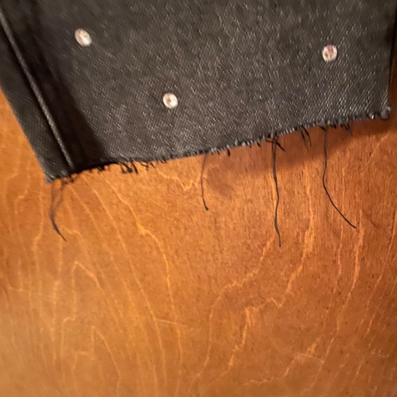 Black Denim Jeans with Rhinestones size 5/27 - Picture 10 of 14